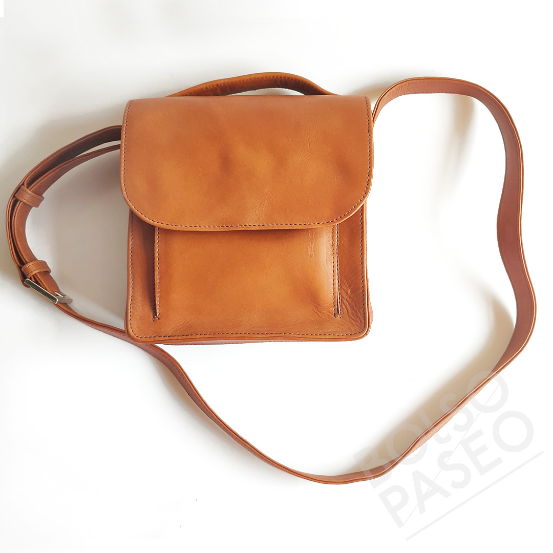 LONI Miel Bolso de cuero Loni