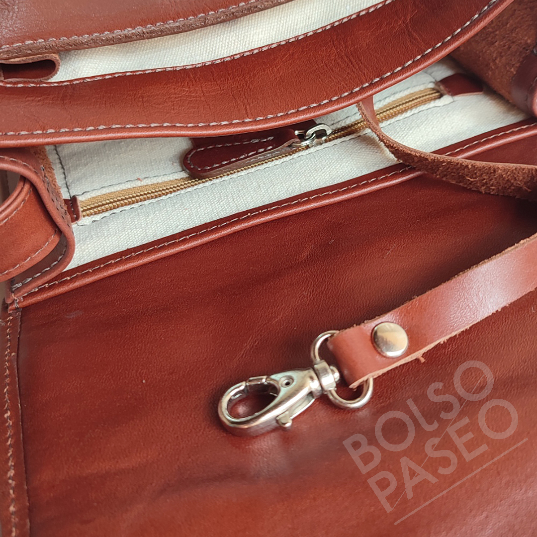 LONI detalles internos Bolso de cuero Loni