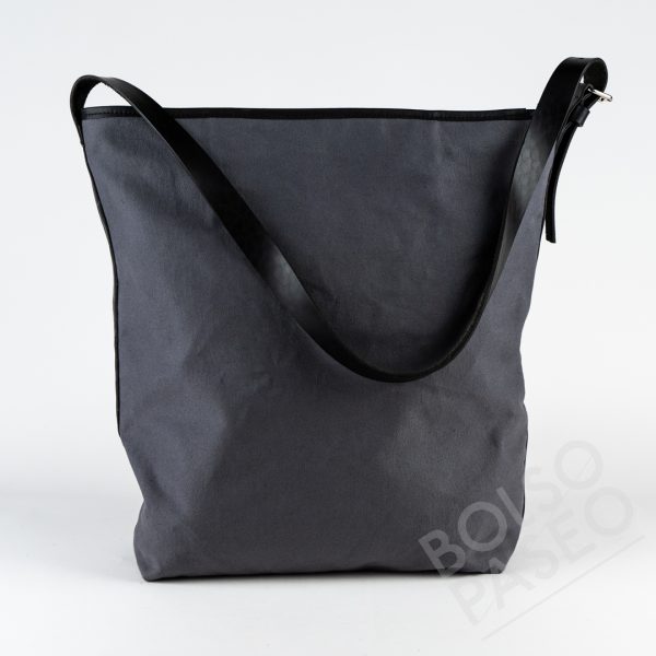 Bolso Mona de cuero y tela